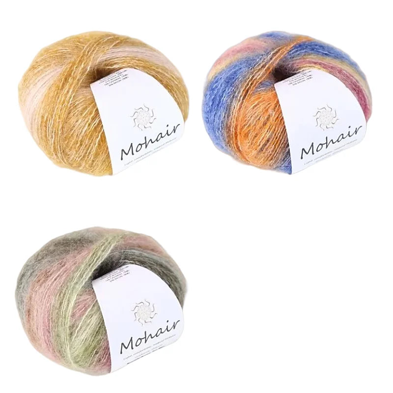 Gradient Mohair Soft Cotton Yarn for Baby Sweater Hat Scarf