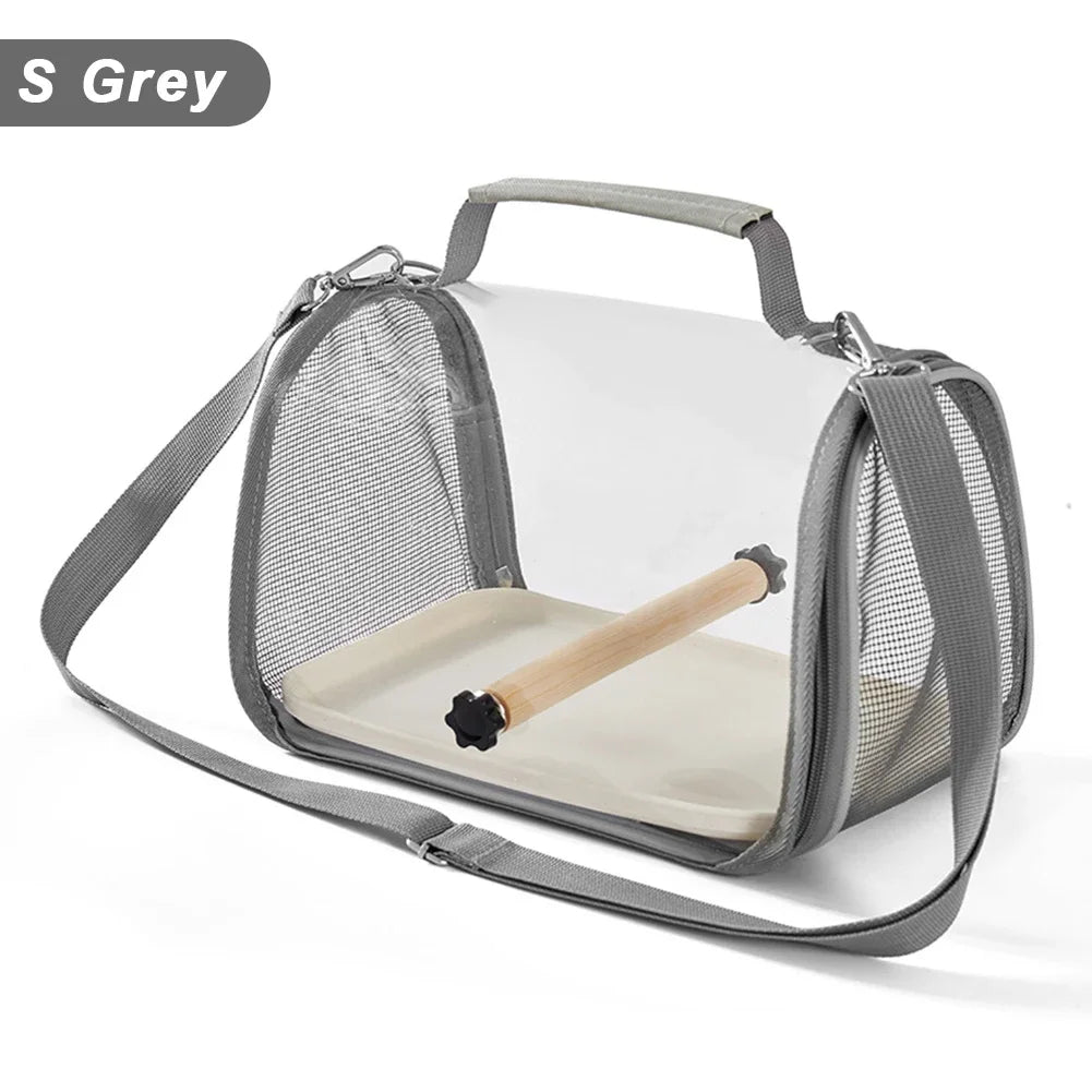 Multi-functional Portable Bird Travel Carrier with Stand Small Pet Transport Cage for Parrot Hamster Lizard Hamster Lizard Bag