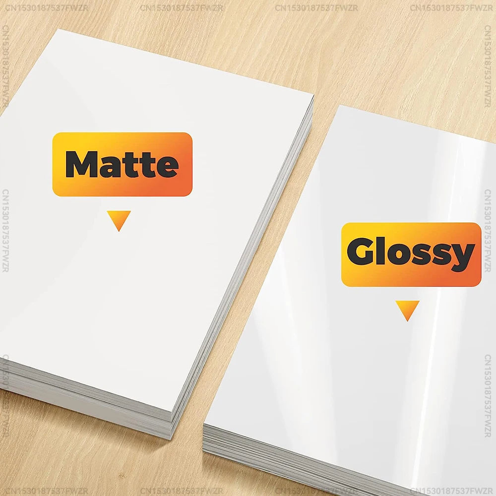 Matte Printable Vinyl Sticker Paper A4 30/50 Sheets Adhesive Waterproof DIY Label and Decal Paper for Inkjet Printers
