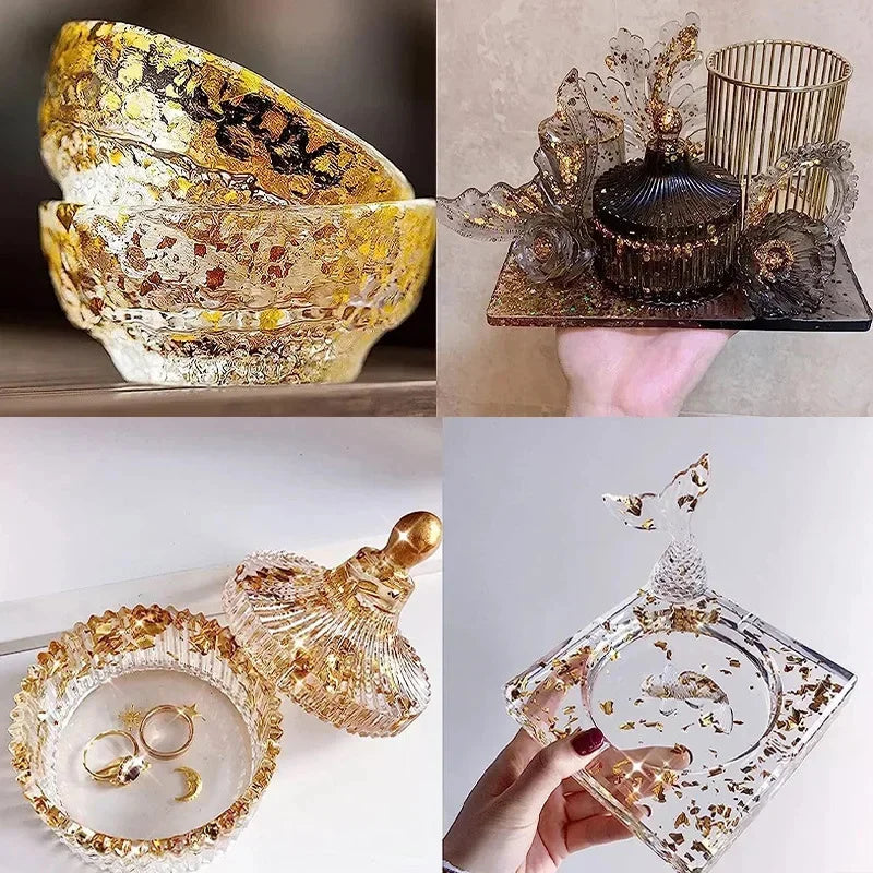 100Pcs Imitation Gold Sliver Copper Foil Paper for DIY Craft