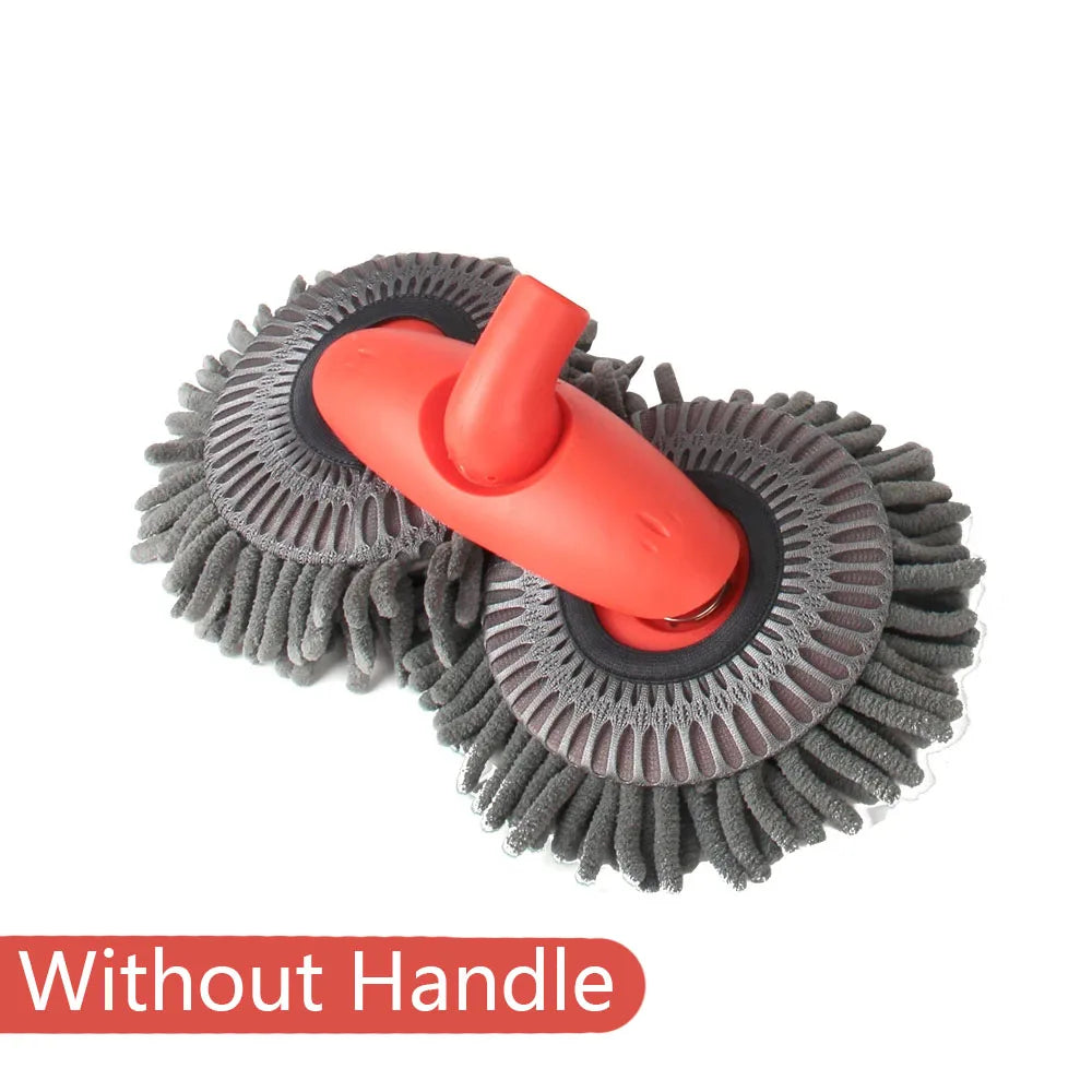 LEIBOO Telescopic Car Cleaning Brush Mop with Double Brush Head for Roof and Window Washing