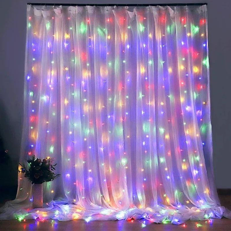 6x3M/3x3M USB Power Fairy Lights Curtain Garland Decor