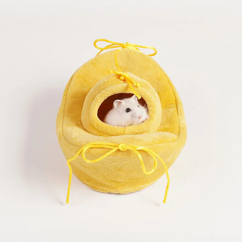 Hamster Hammock for Winter Warmth Cotton Nest Hamster Bed House Hammock Small Animal Warm Bed House Cage Nest For Hamster Birds