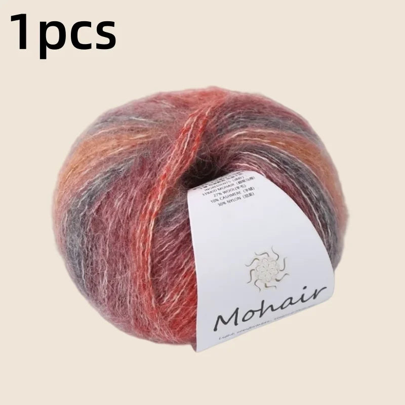 Gradient Mohair Soft Cotton Yarn for Baby Sweater Hat Scarf