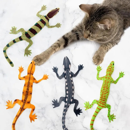 Lizard Catnip Toys Chew Bite Resistant Toys for Indoor Cats Relief Teeth Cleaning Interactive Funny Kitten Cat Halloween Gifts