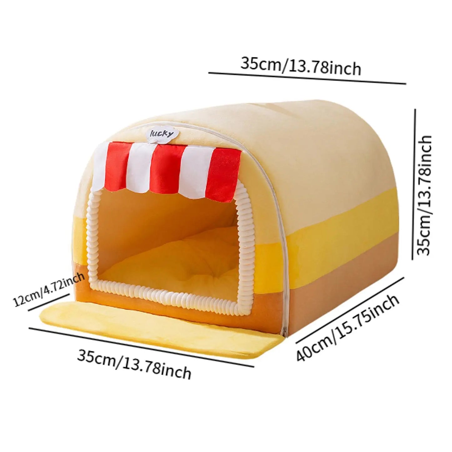 Warm Dog House Removable & Washable Soft and Comfortable Windproof Portable House for Indoor Home Use Pup Kitty Small Sized Pets