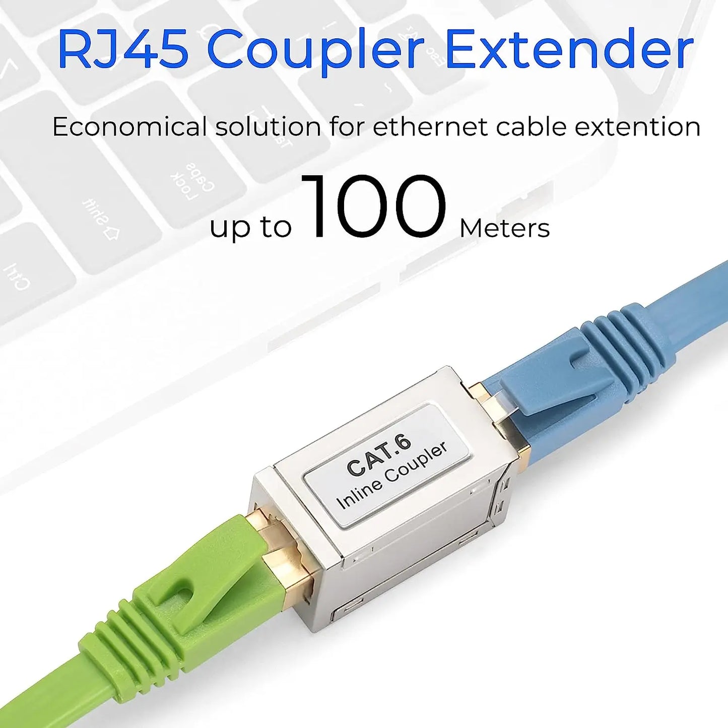 Acoplador extensor Ethernet ZOERAX RJ45 de 10 Gbps, conector hembra a hembra de acoplador Ethernet Cat7 para cable Cat7/Cat6/Cat5e