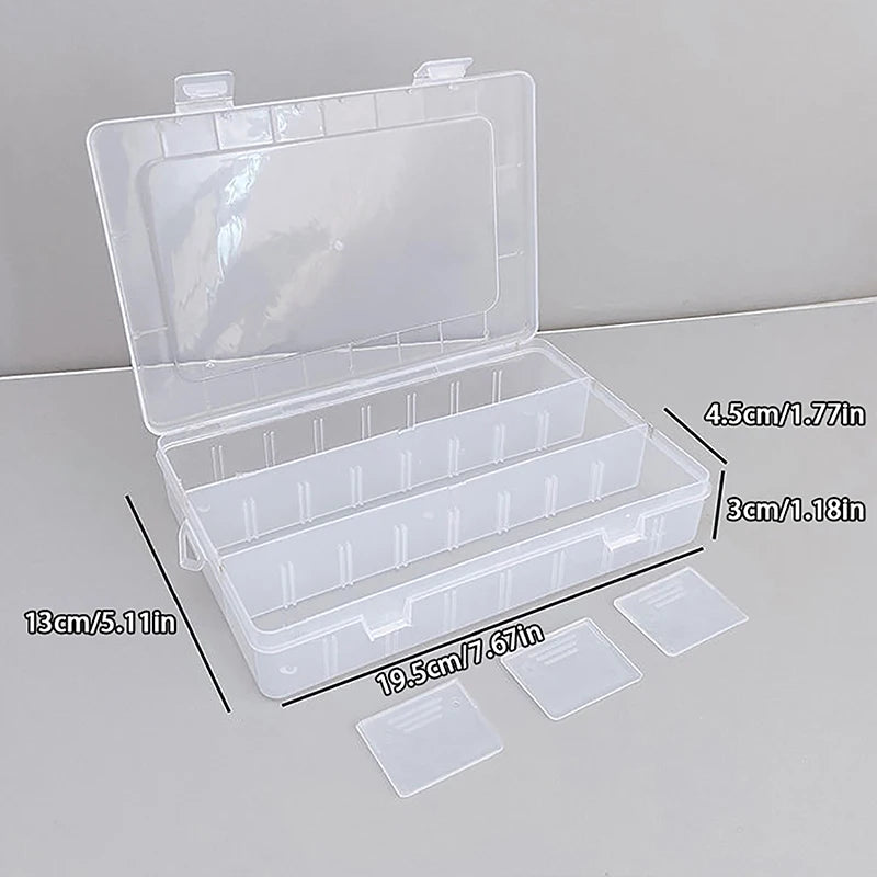 Portable Cosmetic Storage Box For Lipstick Eye Shadow Makeup Brush Multi Card Slot Clear Sundry Organizer With Dust-proof Cover