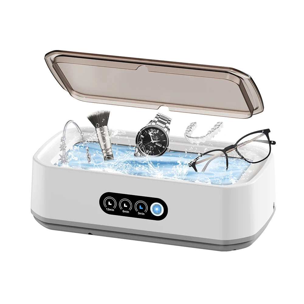 Ultrasonic Cleaner Machine Eyeglass 650ml Mini High-frequency Vibration Cleaning For Glasses Jewelry Denture Pacifier