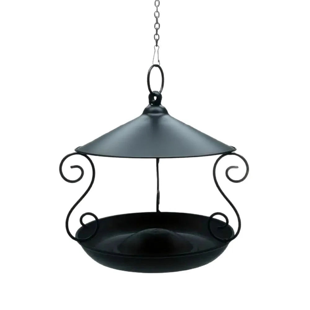 Garden Decor Iron Bird Feeder Windproof Rainproof Bird Food Dispenser Hanging Multi-purpose Bird Feeding Tray Hummingbird