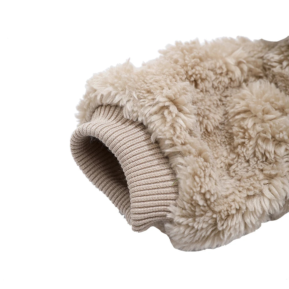 Dog Warm Clothes Pet Dog Jumpsuit Winter Puppy Cat Cozy Soft Fleece Clothing with D-ring For Small Medium Dogs Cat Chihuahua Pug