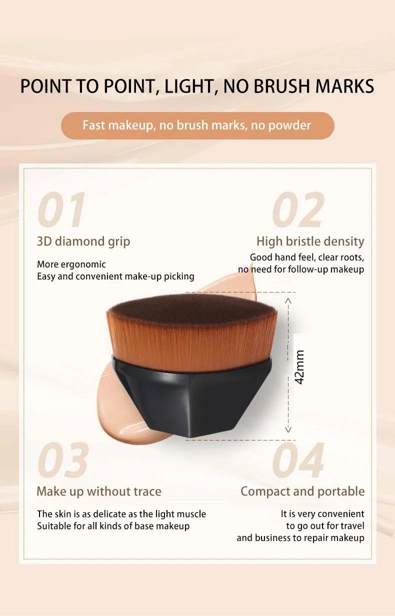 Six Corners Kabuki Flawless Foundation Makeup Brush Set