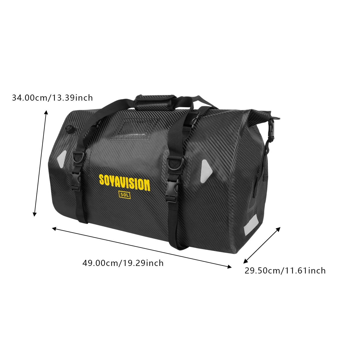 Waterproof Reflective Motorcycle Dry Bag – Tail Duffle Luggage for Camping, Hiking, Boating & Travel