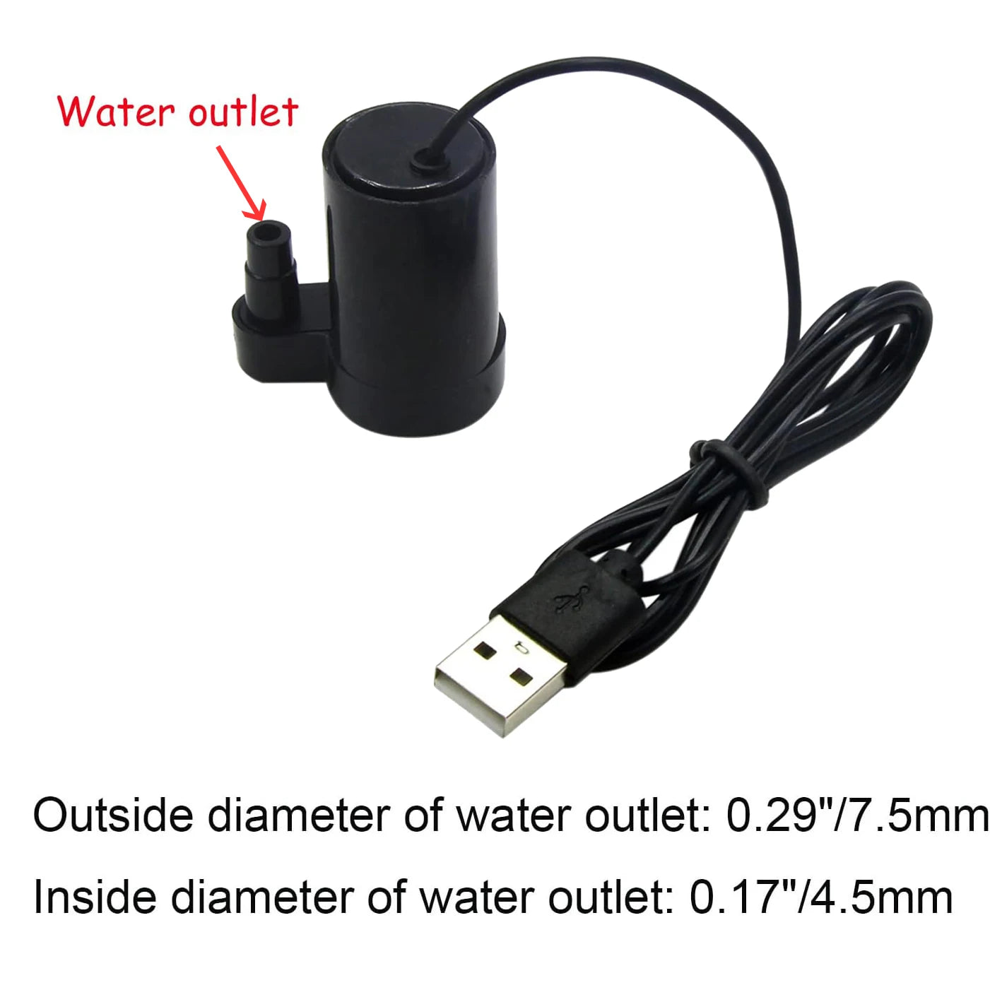 Mini bomba de agua sumergible USB de 3 a 5 V CC, sin escobillas y de bajo ruido para acuarios, peceras, estanques, fuentes, sistemas hidropónicos y jardines