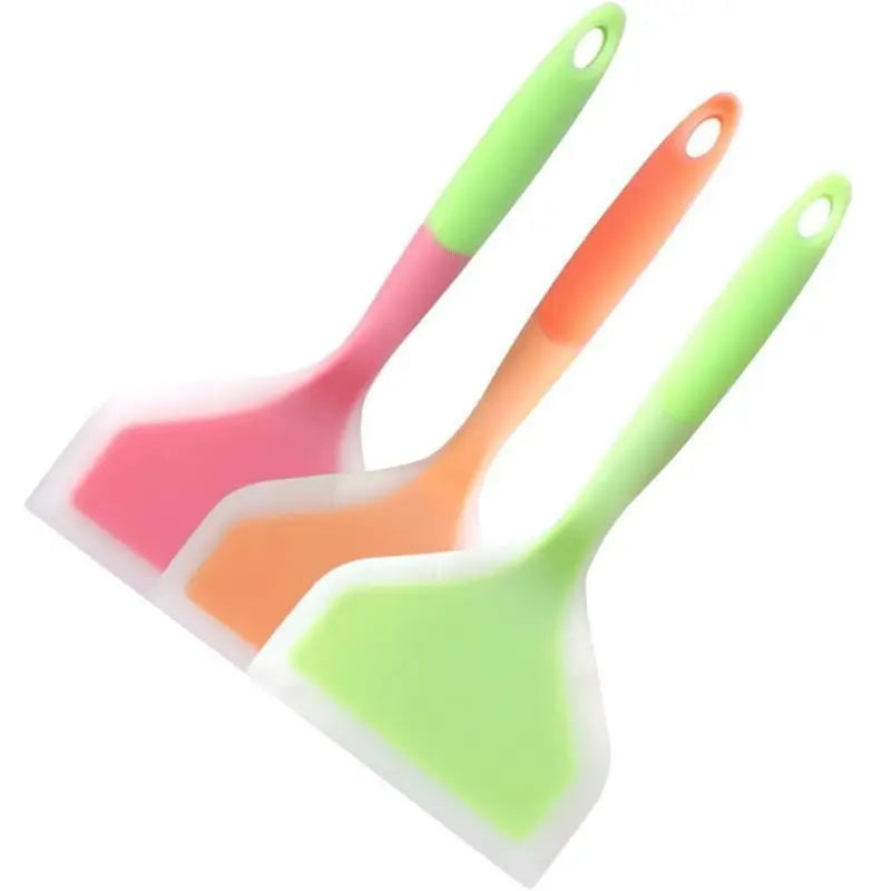 1pc Silicone Spatula Cooking Utensils Beef Meat Egg Kitchen Scraper Wide Pizza Cooking Tools Shovel Non-stick Spatula