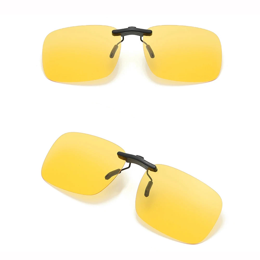 Polarized Sunglasses Clips Outdoor Driving Night Vision Eyeglasses UV400 Shades High Definition Myopia Frame Sun Glasses Clips