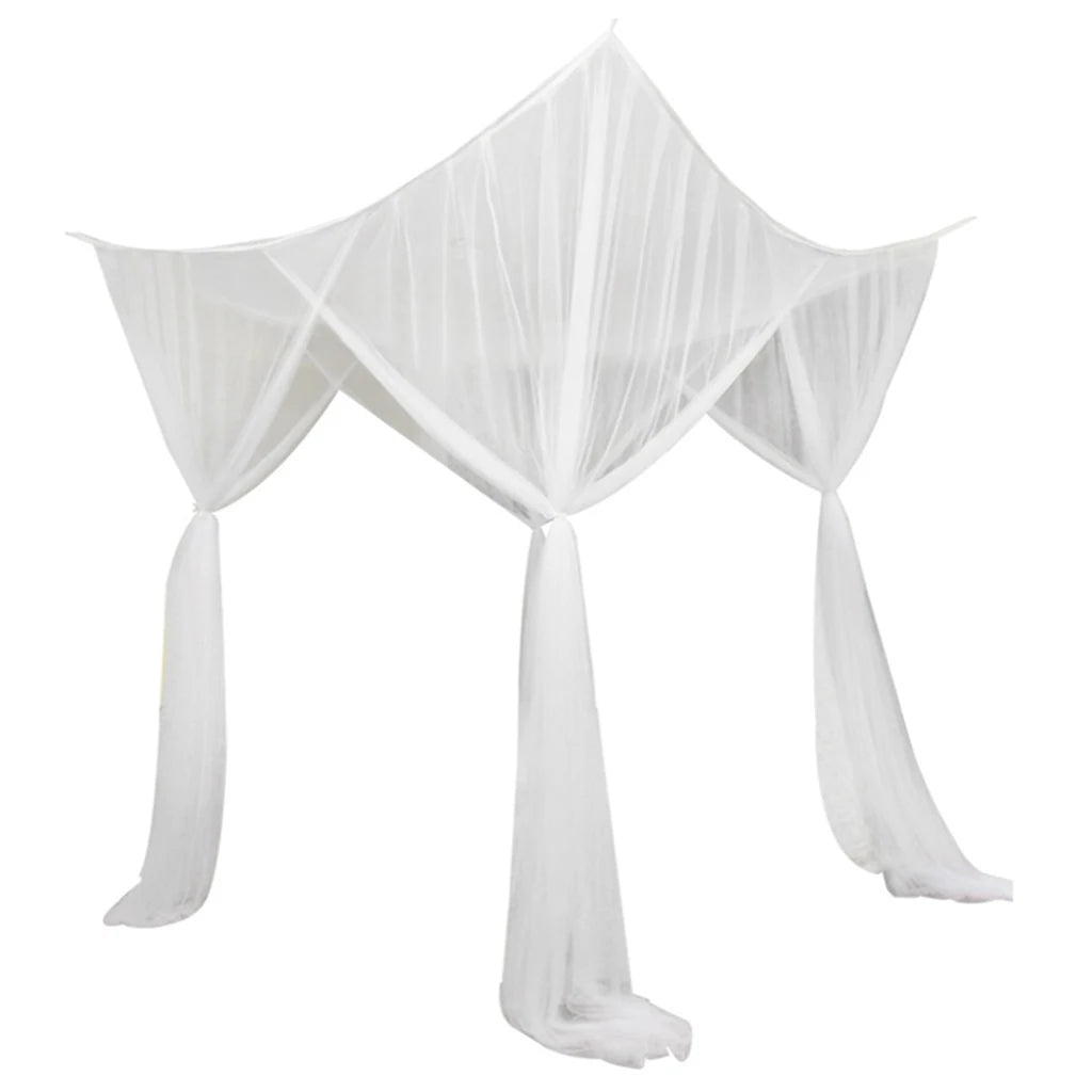 Mosquito Net Cotton Four-Door Canopy for King/Queen Bed