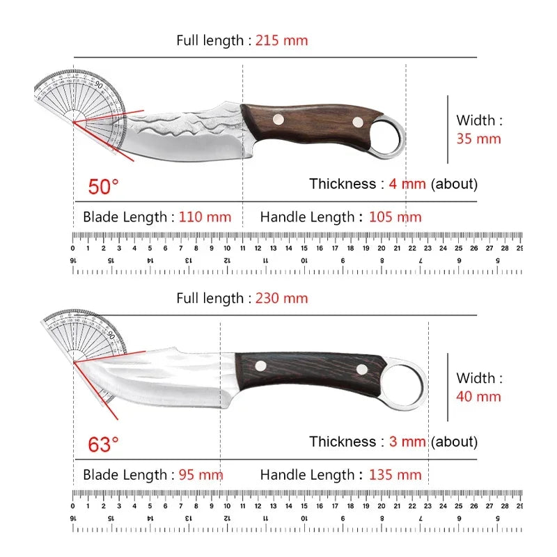 Stainless Steel Boning Knives Handmade Forged Knife Fruit Slicing Knife Meat Cleaver Kitchen Knife Fish Knife Cooking Knife