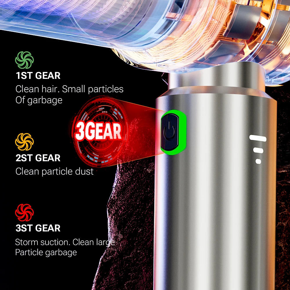 SZUK C012MAX Wireless Portable Car Vacuum Cleaner with Strong Suction Mini Handheld Design for Home and Vehicle Use