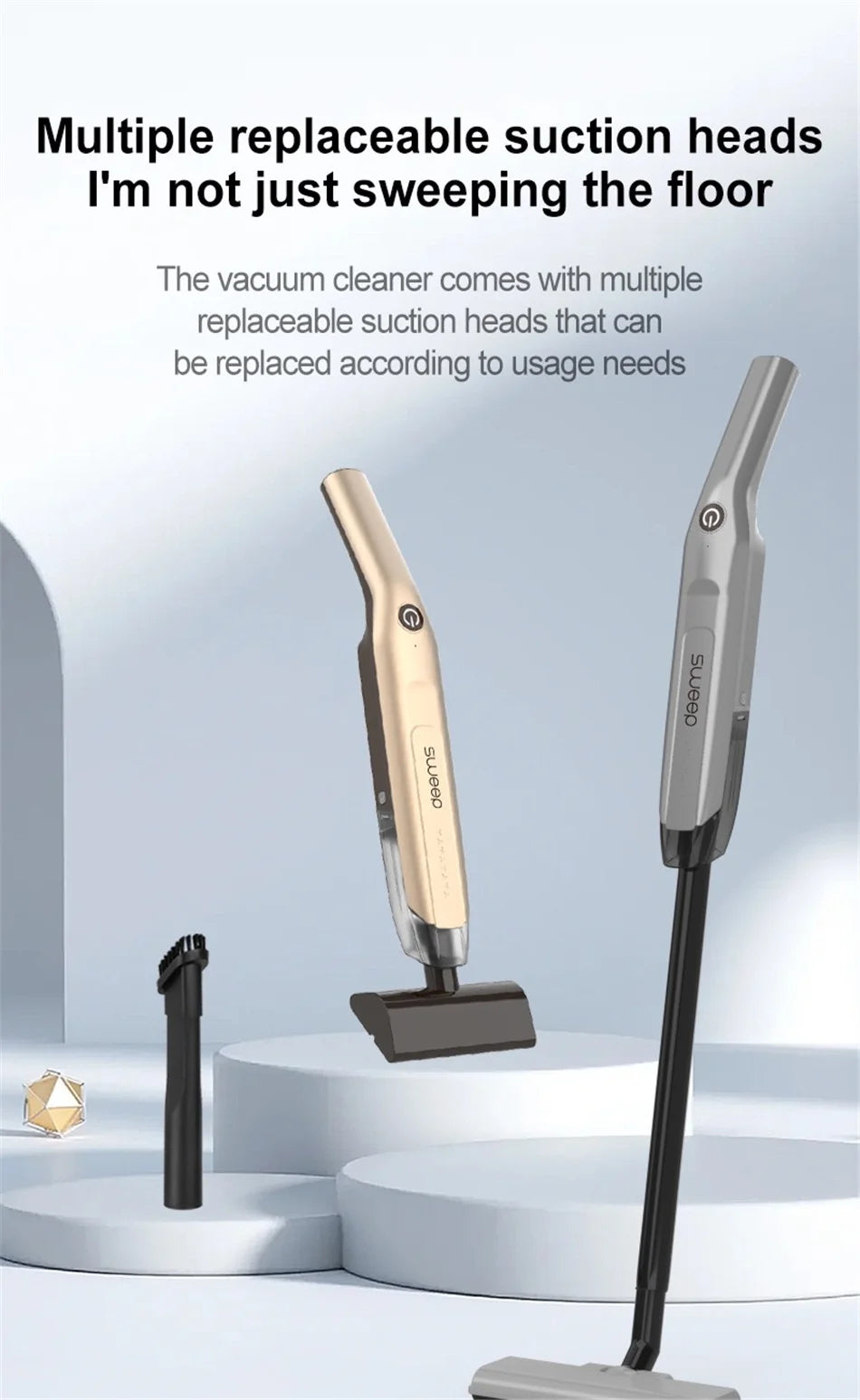 Handheld Wireless Vacuum Cleaner 20000Pa Powerful Suction Portable Car and Home Cleaning Machine with Metal Strainer