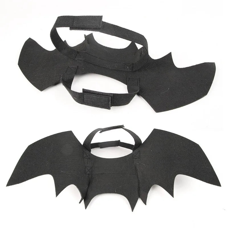 Pet Costume Set Cute Devil Transformation Outfit with Horns & Bat Wings Funny Animal Dress-Up for Cats Halloween Cosplay