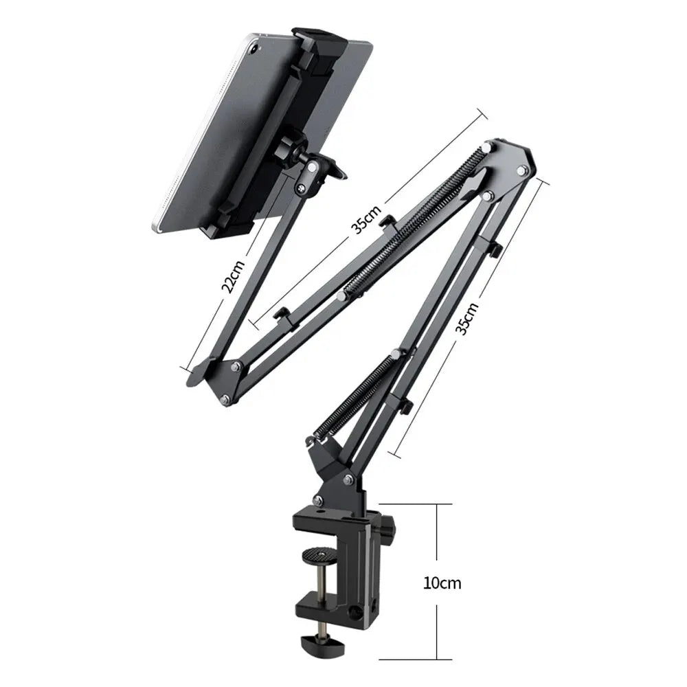 Soporte para tableta con rotación de 360°, soporte para teléfono de escritorio con brazo de aluminio para iPad Pro Air Mini 4~11 Xiaomi Lenovo Samsung Tab Holde