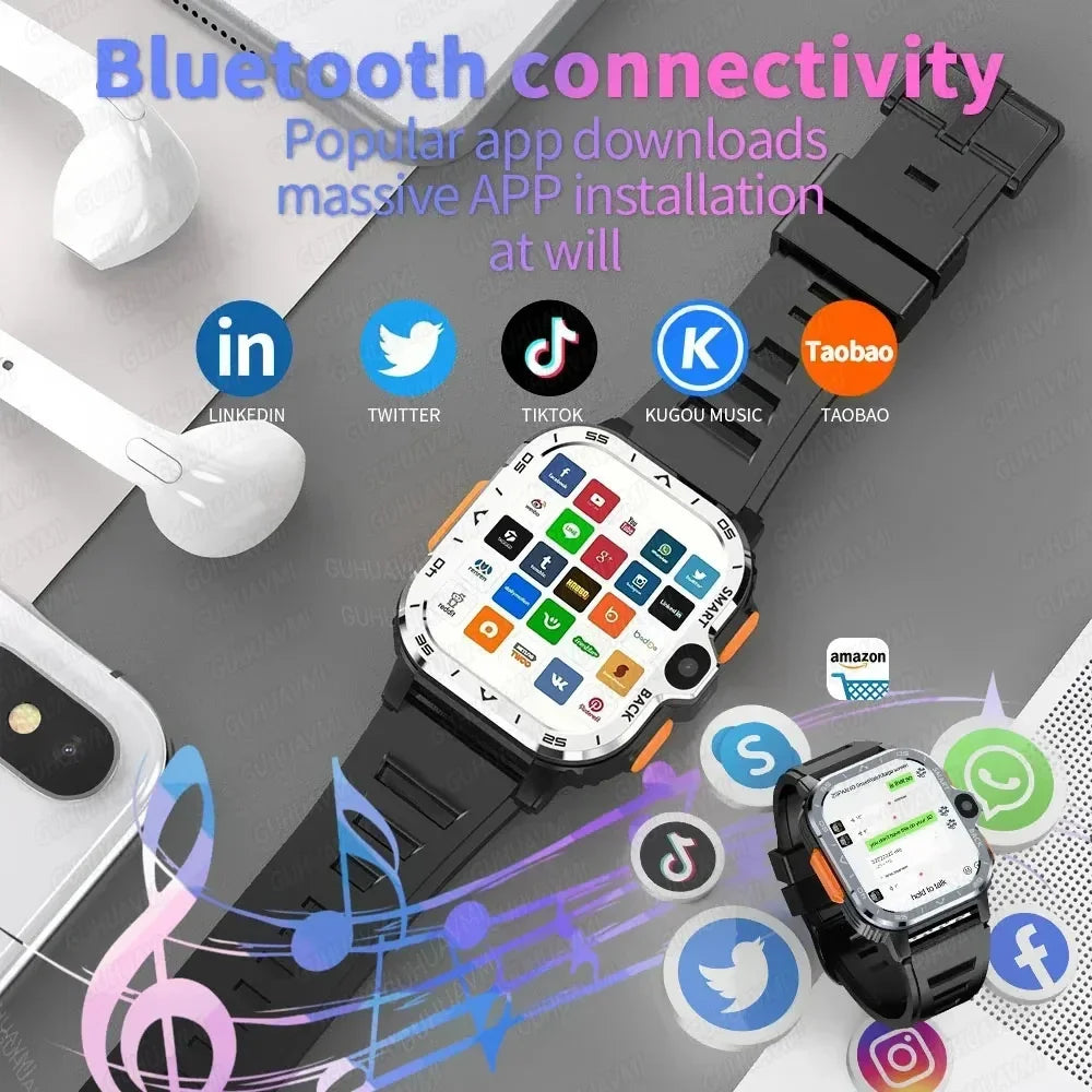 2025 New 5G SIM Card Small Fast Internet Smart Watch HD Dual Camera 64GB ROM NFC GPS WiFi Google Play Smart Bracelets For XIAOMI