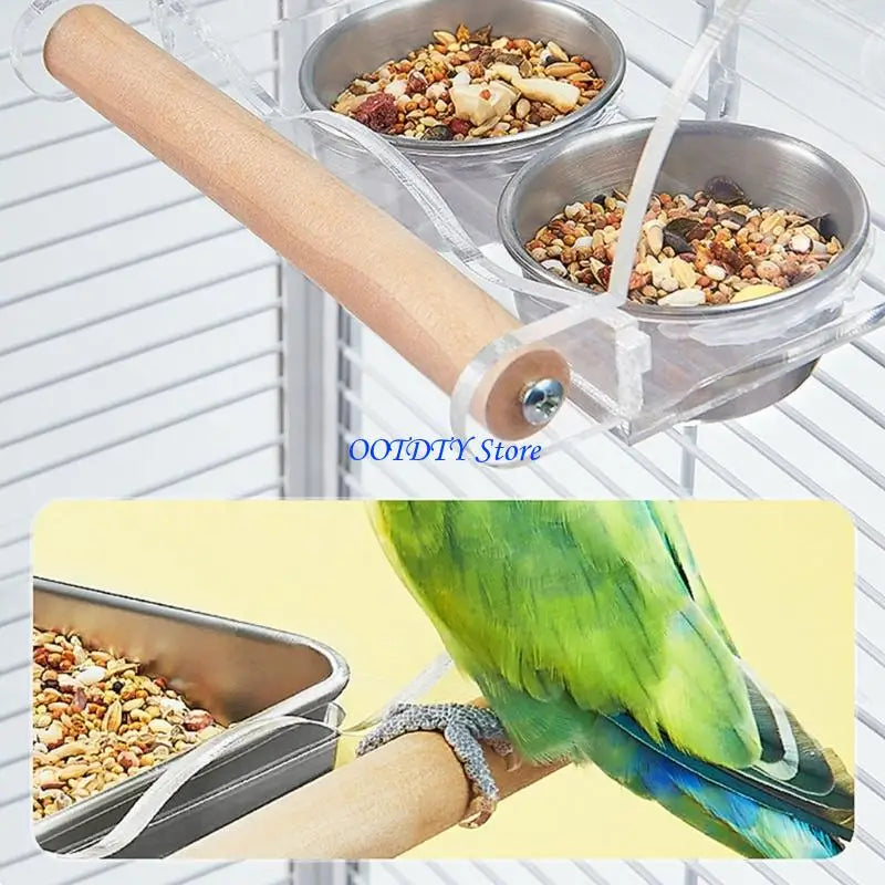 367A Bird Cage Feeder Water Dispenser Parakeet Container Foraging Toy