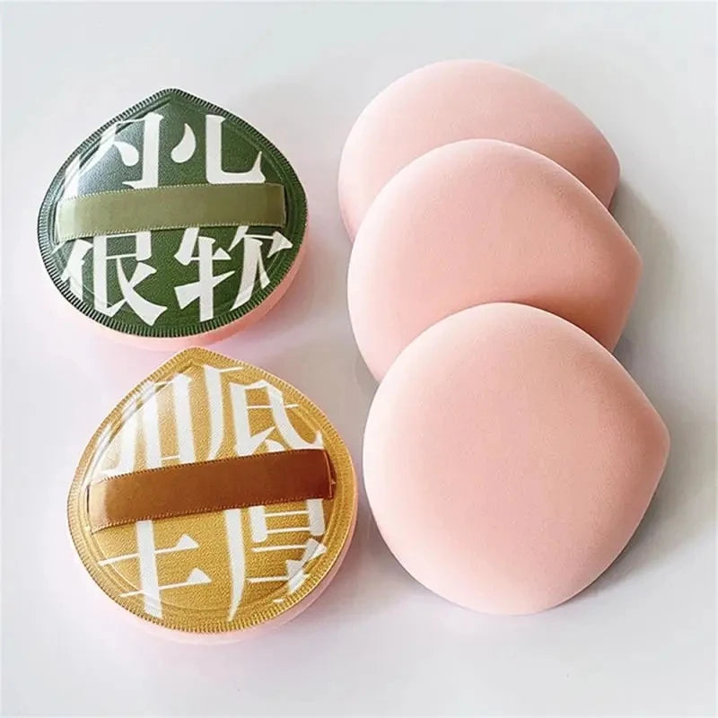 A Set Of 3 Soft Air Cushion Puff Makeup Blender Sponges