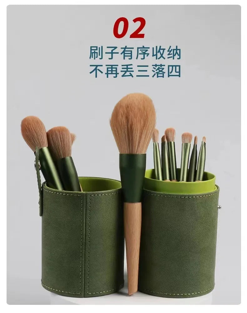 PU Leather Travel Empty Cosmetic Brushes Pen Holder Makeup Artist Bag Brushes Organizer Make Up Tools