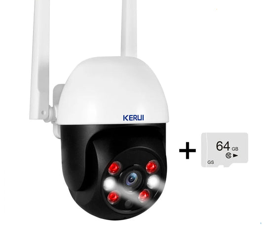 KERUI 4K PTZ WiFi IP Wireless Camera with Dual Lens 10MP 5K Video Surveillance for Outdoor Home Security