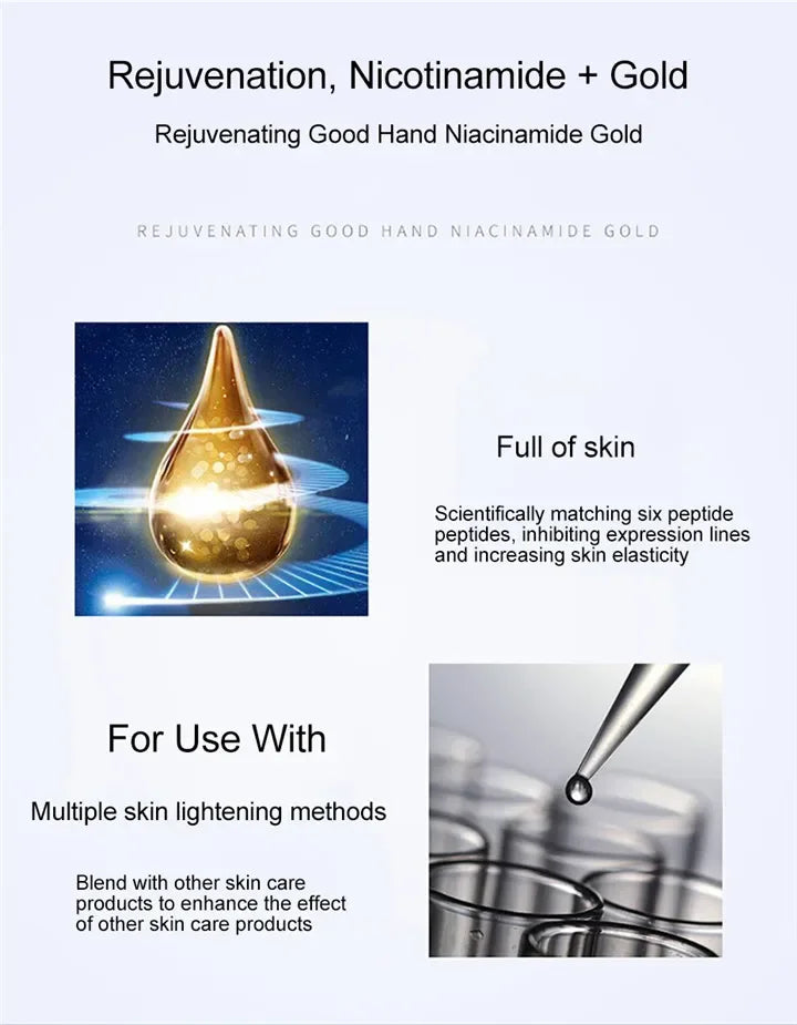 24K Gold Face Serum Hyaluronic Acid Day Cream Repair Face Pores Essence Moisturizer Brightening Serum Cream Skin Care