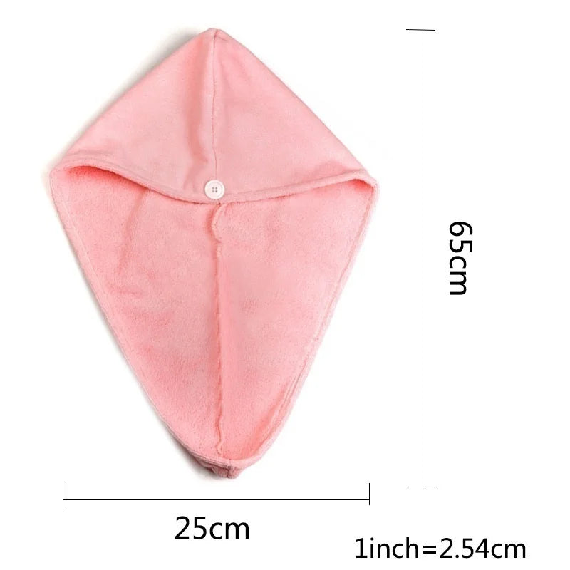 Hair Towel Wrap Fast Dry Hair Towel Super Absorbent Microfiber Coral Velvet Turban