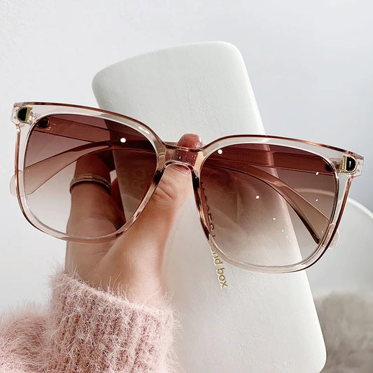 Fashion Oversized Sunglasses for Women Vintage Square Frame
