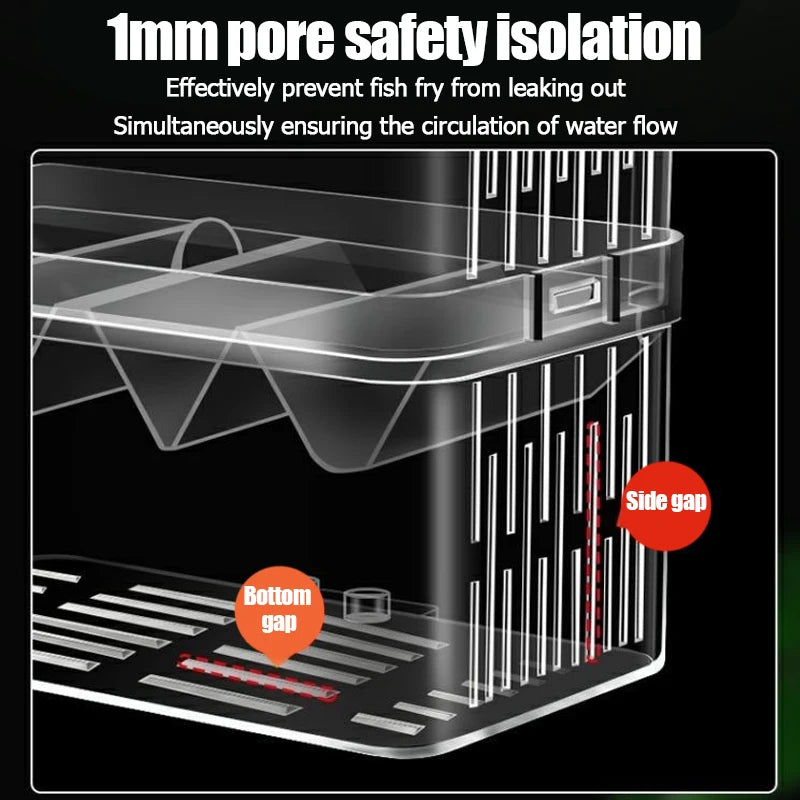 1PC Aquarium Fish Breeder Box Durable Betta Fish Tank Fish Breeding Isolation Box Hatching Incubator Box For Baby Fish Shrimp
