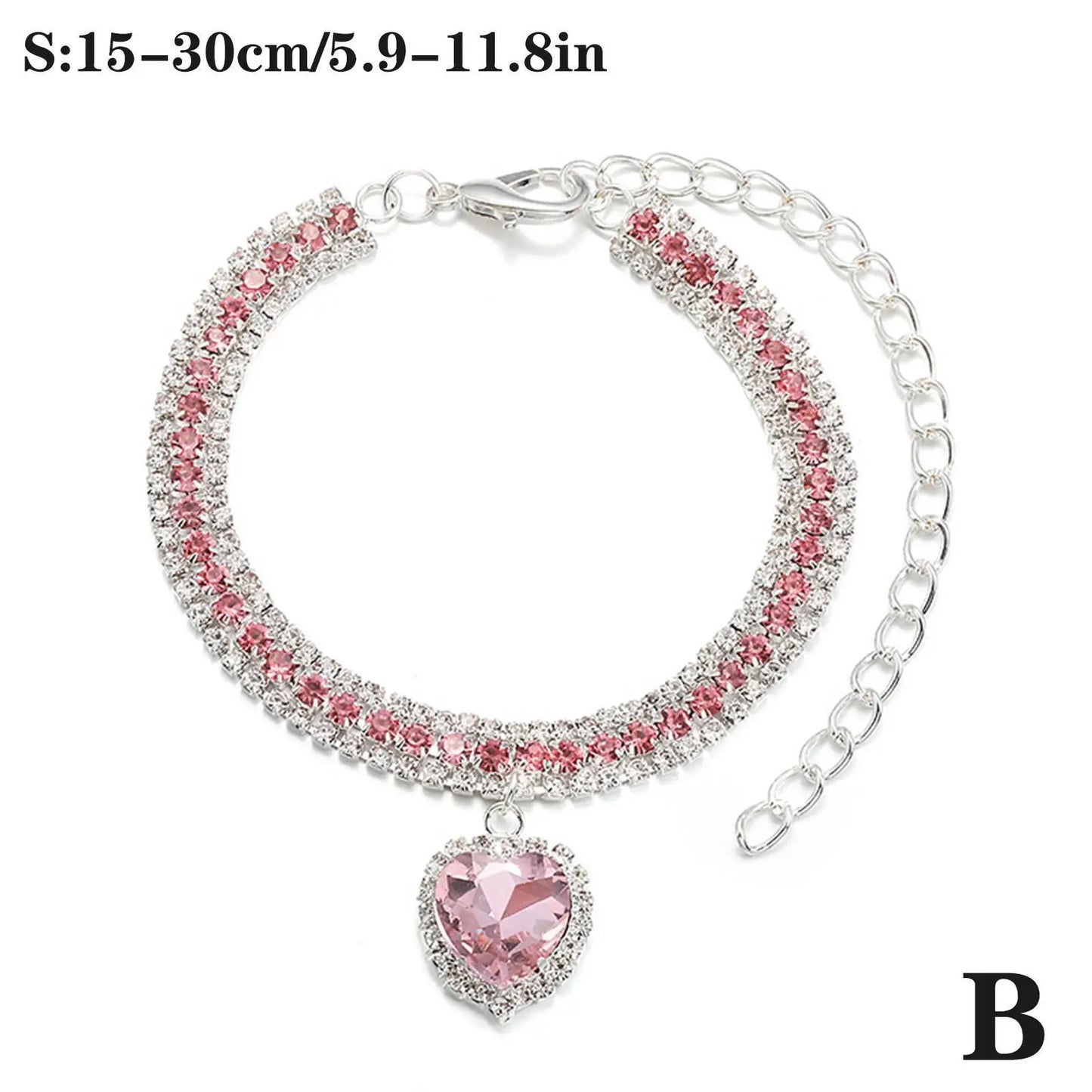 Dog Cat Rhinestone Diamante Collar Necklace Puppy Crystal Bling Pet Accessories For Puppy Kitten Crystal Pendant Diamond Collars