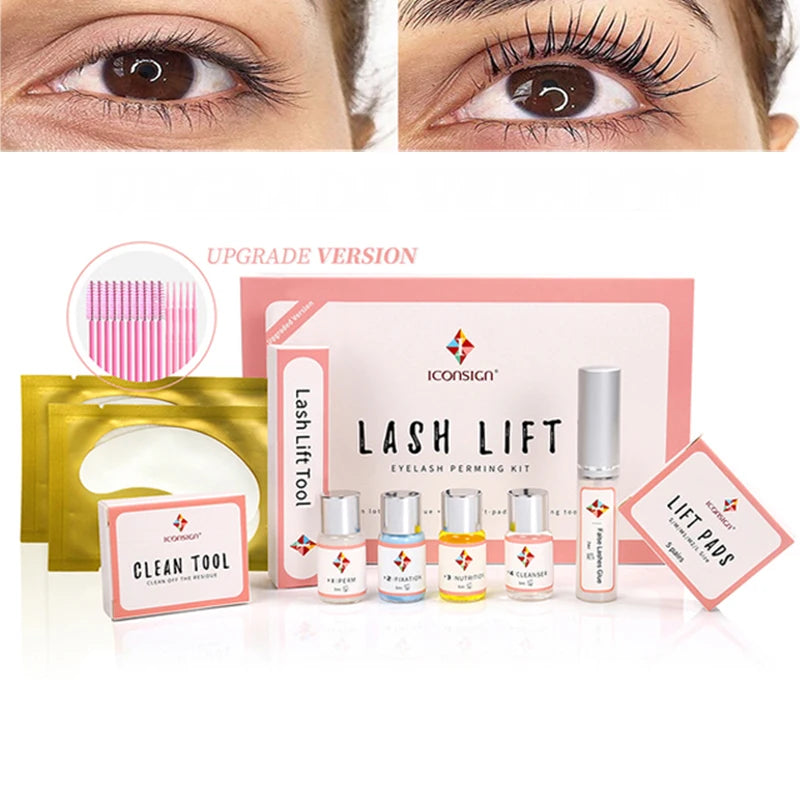 Iconsign Lash Lift Kit Upgrade Version Long Lasting Eyelash Perm Enhancer Lasts 6 to 8 Weeks Calia Makeup Tools