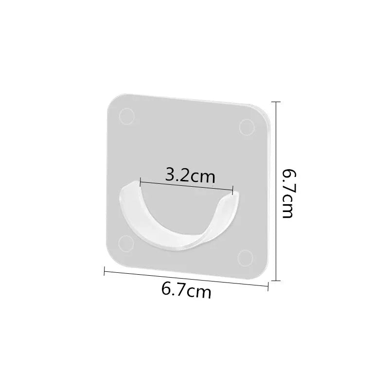 2/6/8 piezas de soporte de poste telescópico para el hogar sin perforaciones, adhesivo ajustable sin clavos, soporte de fijación con ganchos de pared para barra transversal