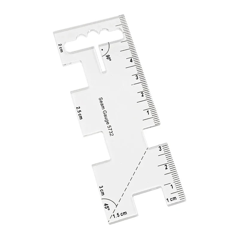 Precision Seam Measuring Gauge Quilting Ruler Template for Sewing and DIY Patchwork Craft Accessories 1 or 2 Pieces