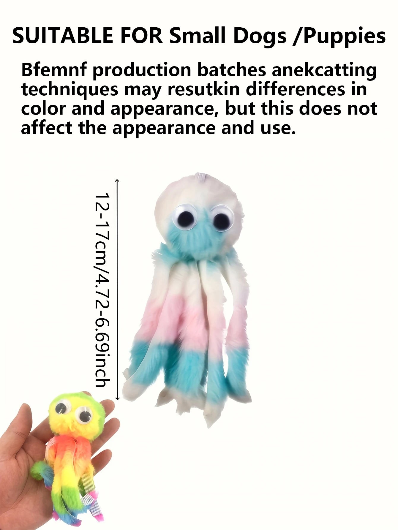 Adorable Octopus Plush Cat Toy - Interactive Chew & Kick Game, Teaser Wand Replacement Heads, Assorted Colors for Indoor Cats