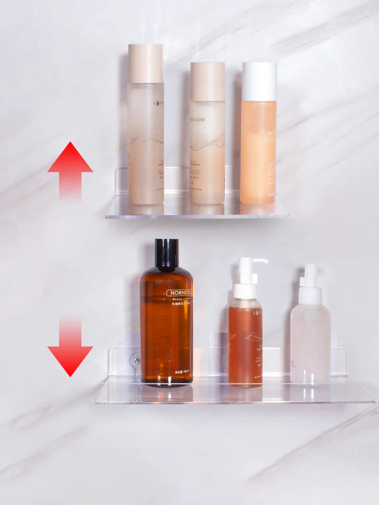 Invisible Acrylic Floating Wall Ledge Shelf for Kids Bookshelves and Bathroom Storage