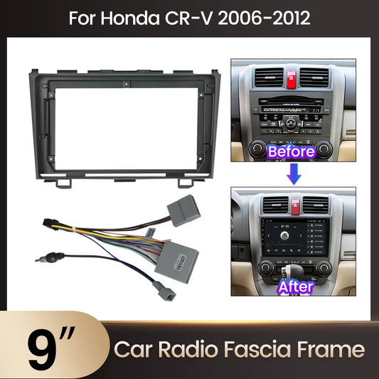 9 Inch Car Radio Face Frame For Honda CRV CR-V 2006-2012 Bezel