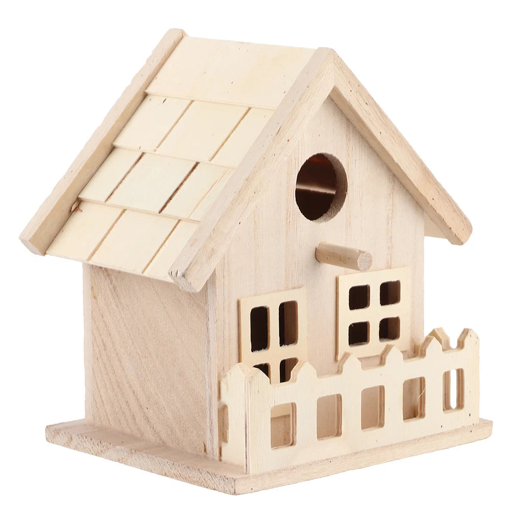 Outdoor Wooden Bird House Nests Hanging Birds Parrots Resting Breeding Box Decoration Pet Products For Bird Nests Breeding