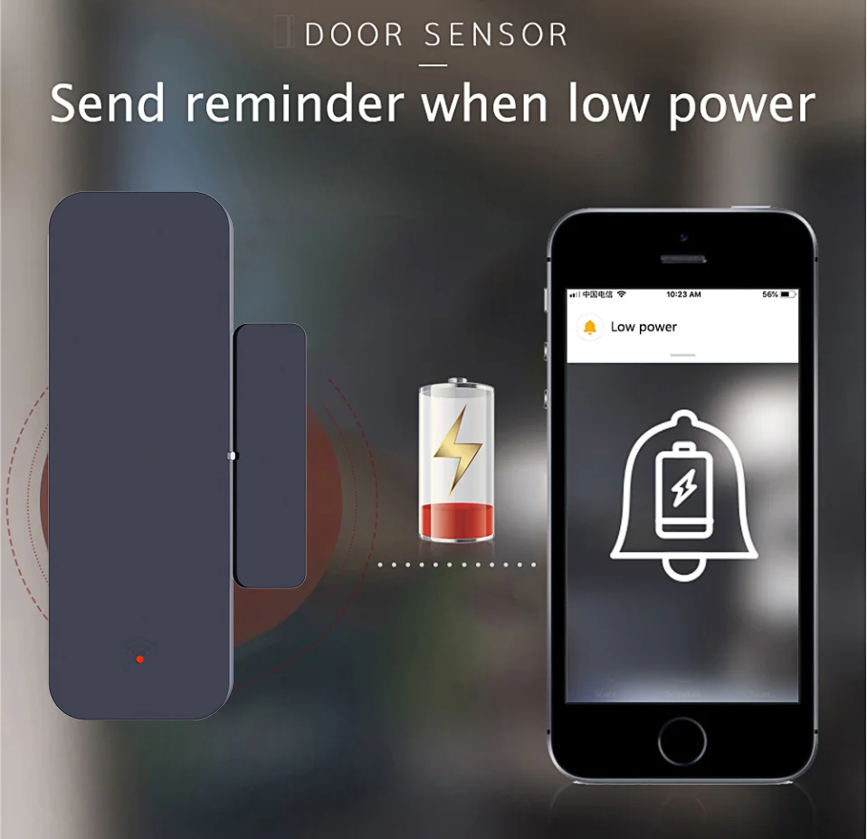 Sensor de puerta Tuya Zigbee Wifi Sensor de entrada de ventana Sensor magnético antirrobo de seguridad Alarma Smart Life Funciona con Alexa Google Home
