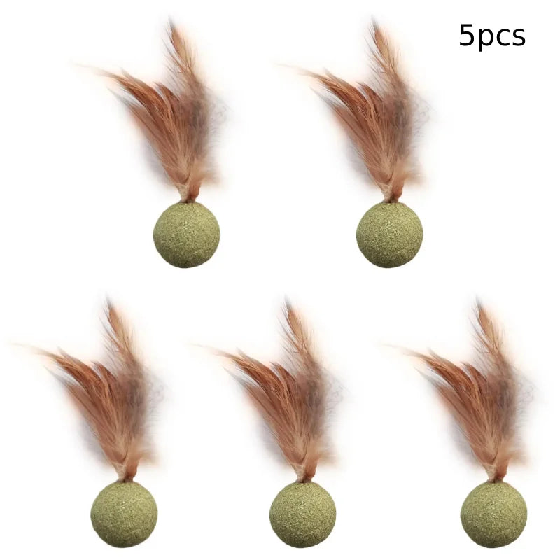 Pet Catnip Toys Edible Catnip Ball Safety Healthy Cat Mint Cats Home Chasing Game Toy Products Clean Teeth Cat Mint Ball