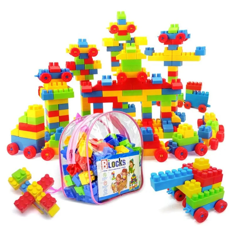 130pcs Large Particles of Building Block Toys Assembled Toys Early Childhood Educational Toys More Assembled Shape