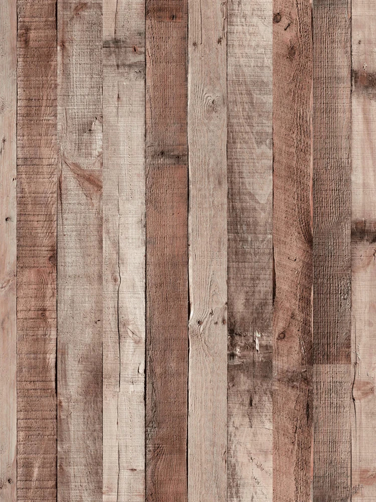Retro Faux Wood Grain Peel And Stick Wallpaper Roll For Restaurants