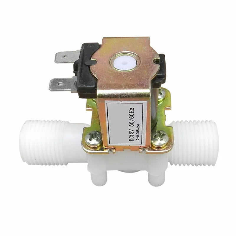 Válvula solenoide eléctrica de plástico normalmente cerrada, interruptor controlador de presión de agua y aire magnético, CA 220 V, CC 12 V, 24 V, 1/2" 3/4"