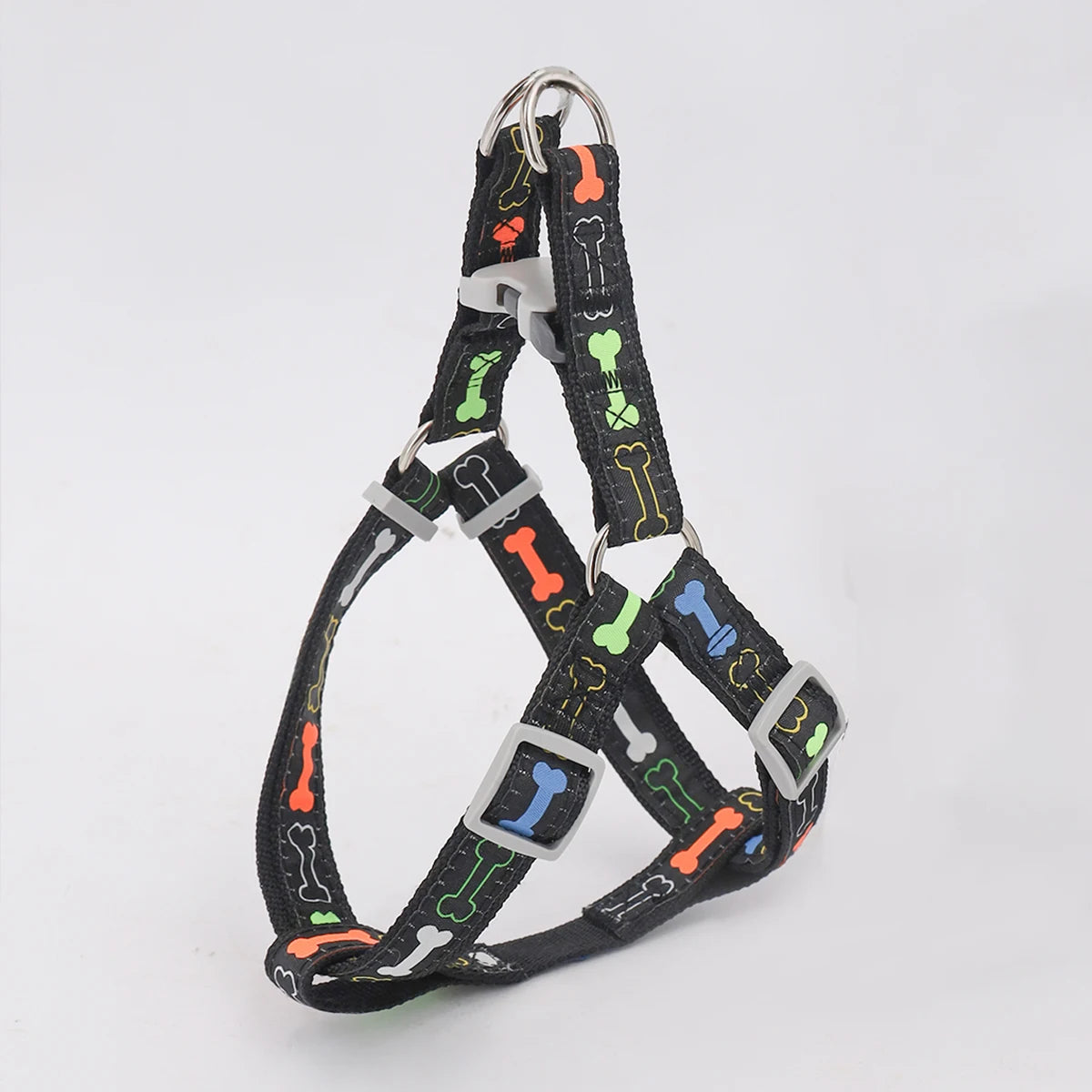 1PC Colorful Bone Tripod Pet Dog Harness For Indoor And Outdoor Use