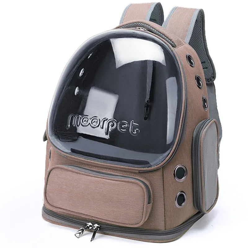 Cat Backpack Carrier,Breathable clear capsule backpack Carrier,suitable for hiking,Airline Approved Pet Travel Carrier